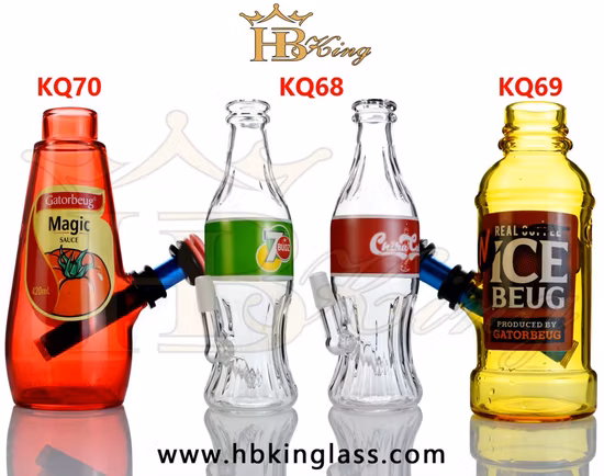 China atacado novo produto quente tubo de água de vidro de folha tricolor de 7 polegadas